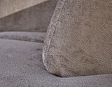 Banken - Hoekbank met hoge poten taupe velvet Chloe - rechts - Dimehouse