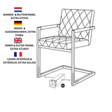 Silla de comedor industrial antracita Ruben - Con reposabrazos 