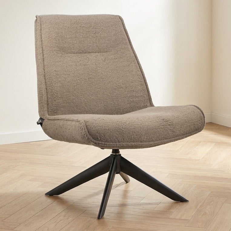 Sillón giratorio Marijn teddy topo foto atmosférica en un interior moderno