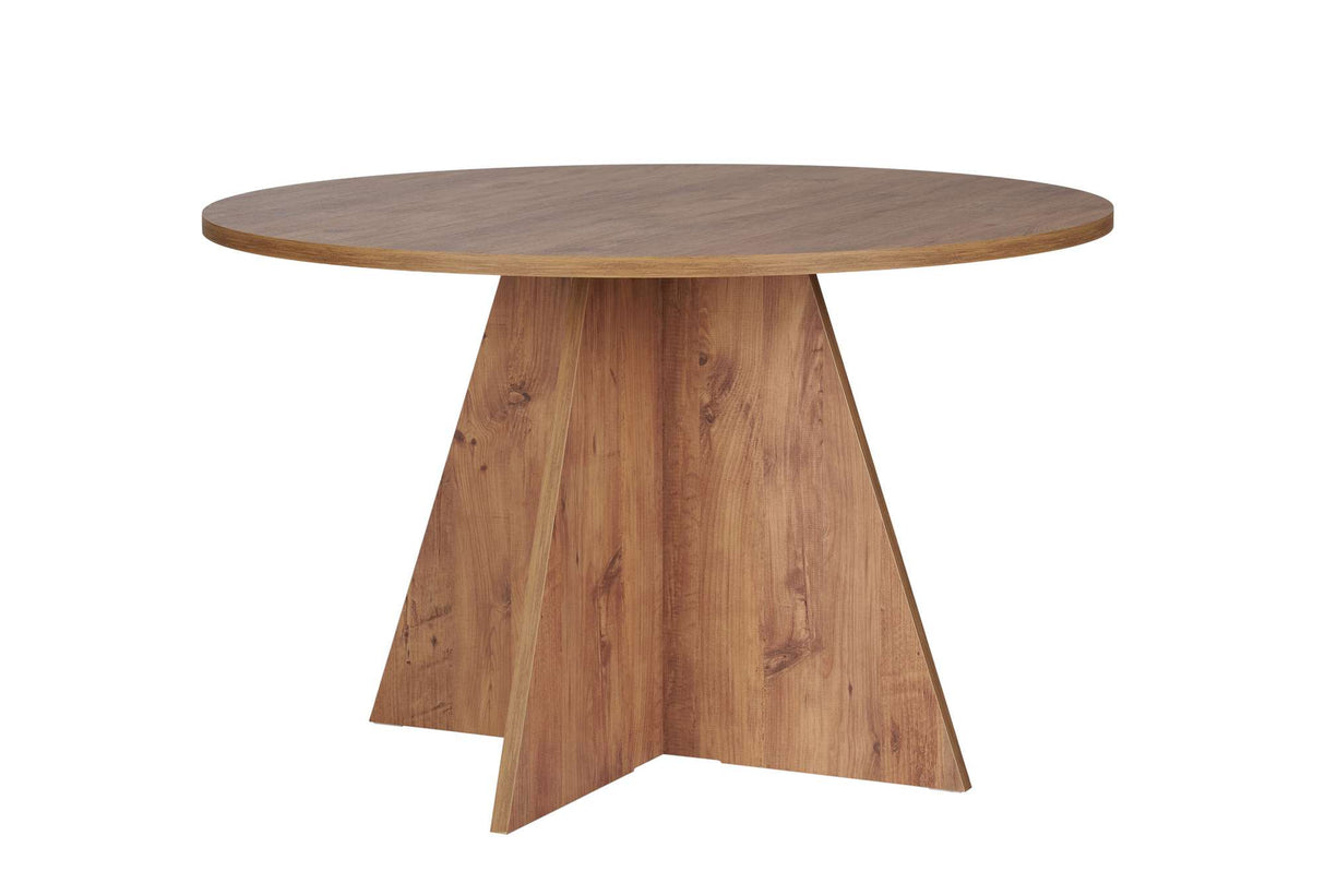 Eettafels - Eetkamertafel rond Grenen melamine - 120 cm - Mary - Dimehouse