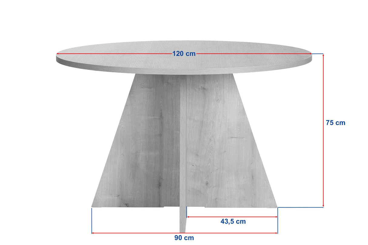 Eettafels - Eetkamertafel rond Walnoot - 120 cm - Mary - Dimehouse