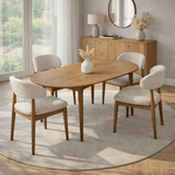 Eettafels - Eettafel Eiken Melamine uitschuifbaar 100 - 130 cm - Vienna - Dimehouse