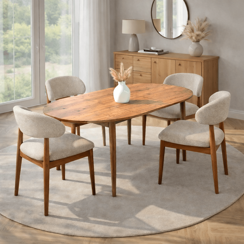 Eettafels - Eettafel Grenen Melamine uitschuifbaar 100 - 130 cm - Vienna - Dimehouse