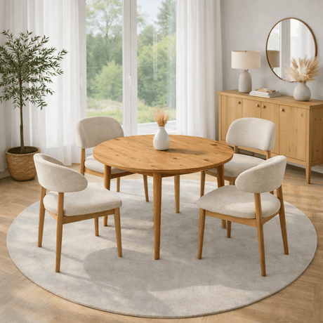 Eettafels - Eettafel Grenen Melamine uitschuifbaar 100 - 130 cm - Vienna - Dimehouse