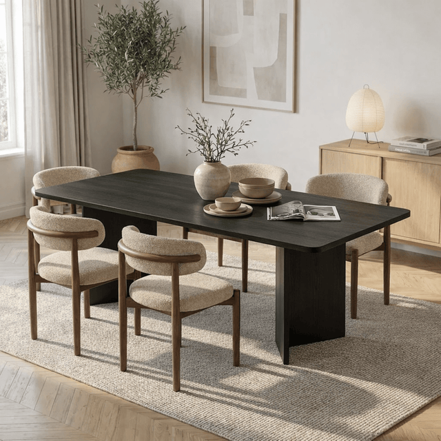 Eettafels - Eettafel Zwart Melamine rechthoekig 180x89,5x75 cm - Linova - Dimehouse
