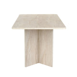 Eettafels - Eettafel travertin melamine rechthoekig 180x89,5x75 cm - Linova - Dimehouse