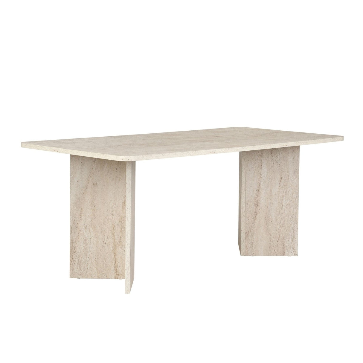 Eettafels - Eettafel travertin melamine rechthoekig 180x89,5x75 cm - Linova - Dimehouse