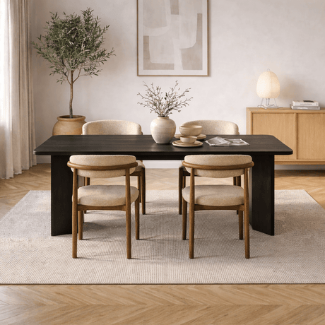 Eettafels - Eettafel Zwart Melamine rechthoekig 180x89,5x75 cm - Linova - Dimehouse