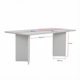 Eettafels - Eettafel Zwart Melamine rechthoekig 180x89,5x75 cm - Linova - Dimehouse