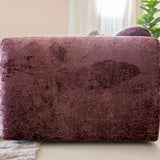 Sofá esquinero tela chenilla violeta - 292x169 cm - Shane - izquierda