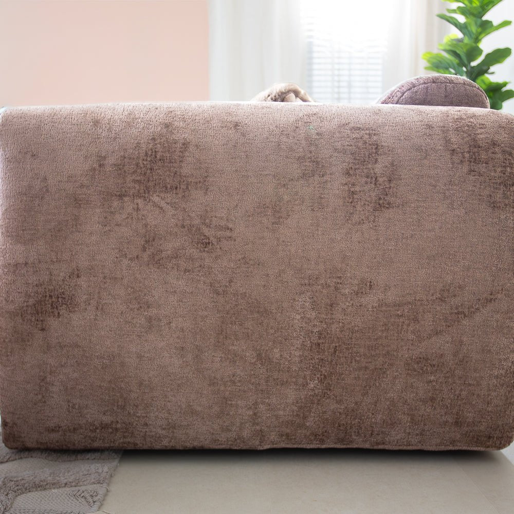 Banken-Hoekbank taupe chenille stof - 272x170 cm - Shane - links-Dimehouse