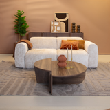 2-zits bank beige chenille stof - 195x85 cm - Shane