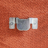 Sofá de esquina con chaise longue en tela bouclé color cobre Nova – izquierda