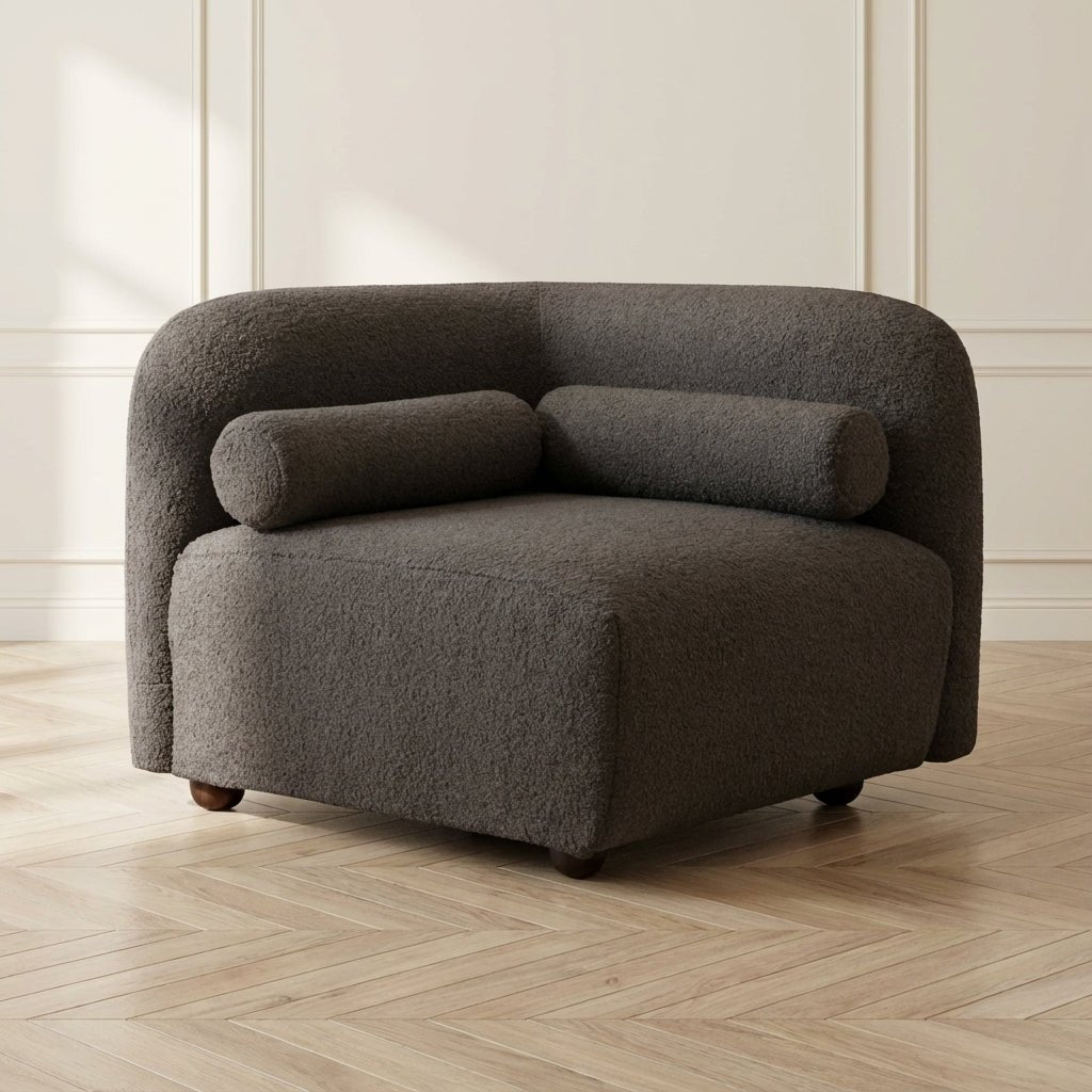 Sillón Viktor Dark Grey foto atmosférica en un interior moderno