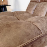 Sillón giratorio Yuki Cognac Eco-cuero 360° Giratorio 
