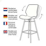 Taburete industrial Beau antracita 67cm de altura de asiento 