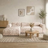 Banken-Hoekbank zand chenille stof - 292x170 cm - Shane - links-Dimehouse