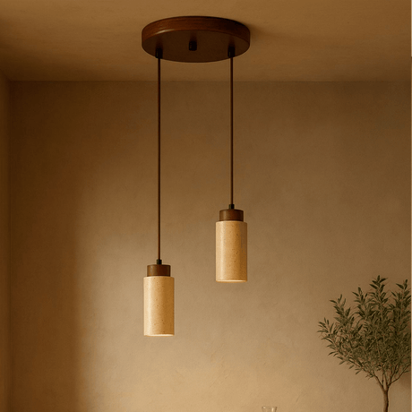Babıl-B - Gorro de travertino de nogal beige