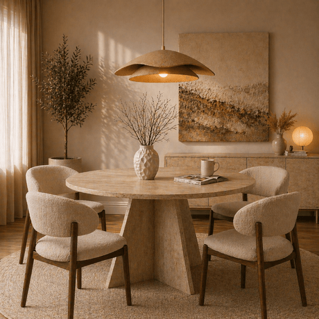 Lámpara colgante pantalla hormigón carbón beige - 40 y 58 cm - Flowing