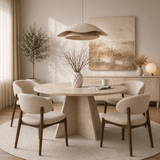 Hanglampen - Hanglamp beige carbon betonnen kap - 40 en 58 cm - Flowing - Dimehouse