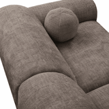 Banken - Hoekbank taupe chenille stof - 292x169 cm - Shane - rechts - Dimehouse