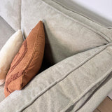Banken - Hoekbank met chaise longue beige chenille Yara - rechts - Dimehouse