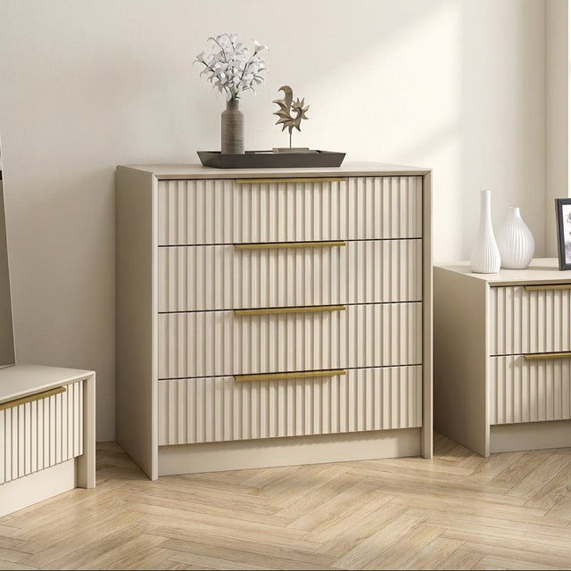 Cómoda Kala Luxury Stone Melamina 72x77x45 cm foto atmosférica en un interior moderno