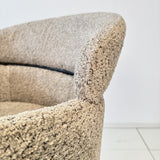 Silla de comedor Bouclé Beige - Japandi - formas redondas - Lola