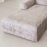 Banken-Hoekbank zand chenille stof - 270x165 cm - Shane - links-Dimehouse