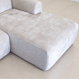 Banken-Hoekbank beige chenille stof - 270x165 cm - Shane - rechts-Dimehouse
