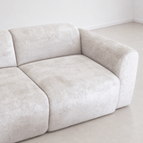 Banken-Hoekbank beige chenille stof - 270x165 cm - Shane - links-Dimehouse