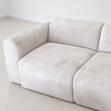 Banken-Hoekbank beige chenille stof - 270x165 cm - Shane - rechts-Dimehouse