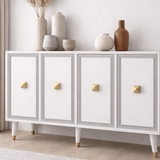 Dressoirs - Modern Dressoir Ansel Wit - Goud Melamine 120 cm - Dimehouse
