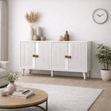 Dressoirs - Modern Dressoir Wit - Goud 120 cm Melamine Ahart - Dimehouse
