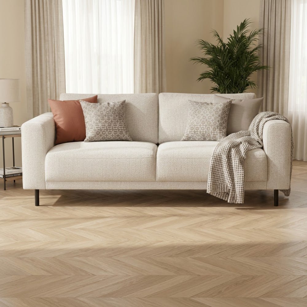 Moderne 2,5-zits Bank Beige Stof Aniko 183x90x78 cm