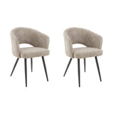 Juego de 2 sillas de comedor Cargo Bouclé Arena 