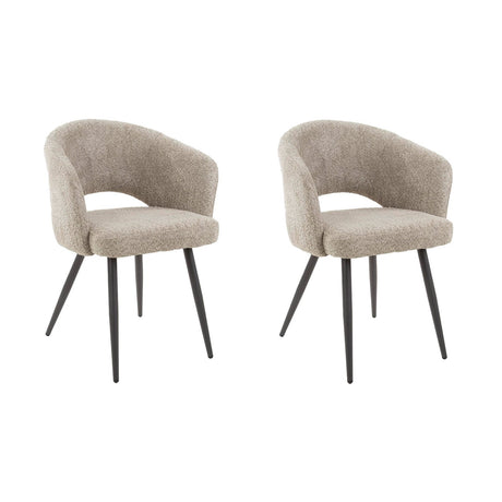 Juego de 2 sillas de comedor Cargo Bouclé Arena 