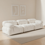Sofá modular 3 plazas Bubble bouclé blanco