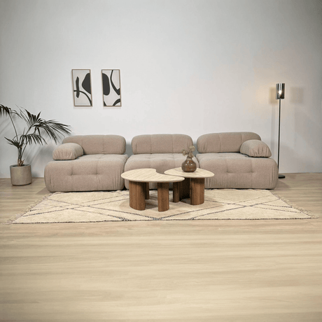Beige de 3 plazas de Bank Modular Bank