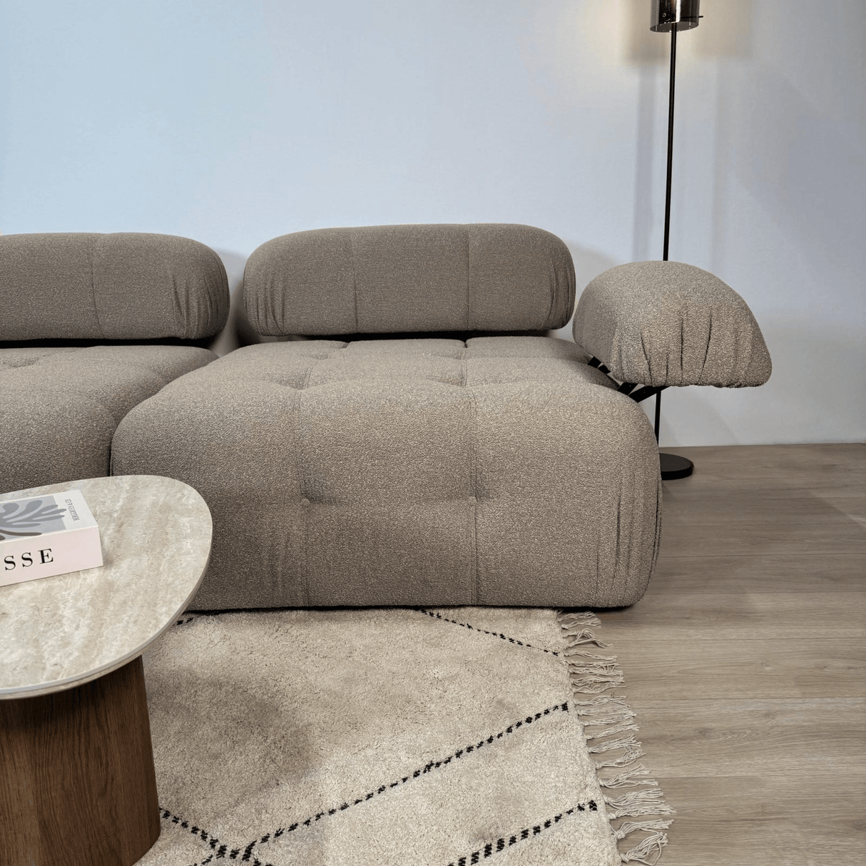 Banken - Modulaire bank 3 - zits met hocker Doblo beige - Dimehouse