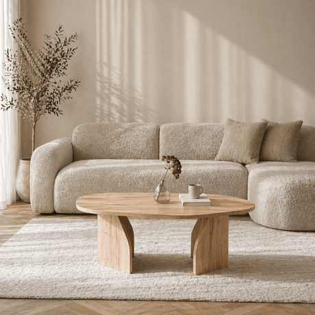 Mesa de Centro Bio Melamina Roble - 105x65 cm - Estante