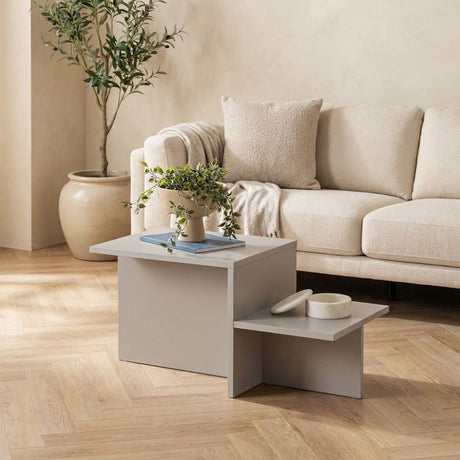 Mesa de salón Gris Melamina Eterna 