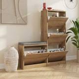 Zapatero Dude Natural Melamina 105x118,5x26 cm foto atmosférica en un interior moderno
