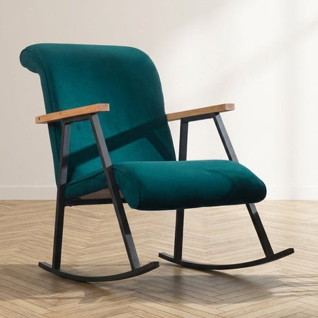 Mecedora Yoka Petrol Blue foto atmosférica en un interior moderno