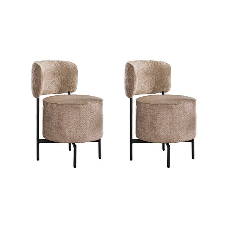 Juego de 2 sillas de comedor Dante Bouclé arena giratorias 