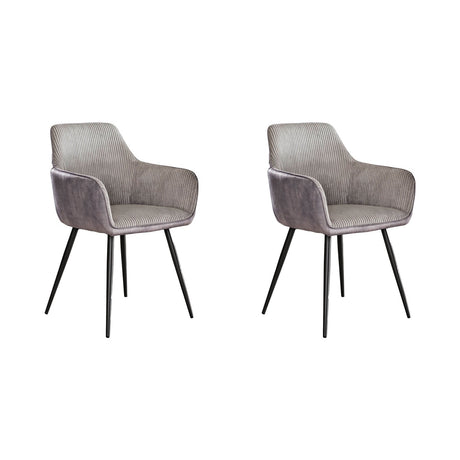 Set de 2 sillas de comedor Rivo Rib Rock Plata 