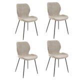 Juego de 4 sillas de comedor Argo Bouclé arena 