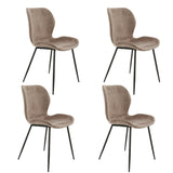 Conjunto de 4 sillas de comedor Argo Velours champagne 