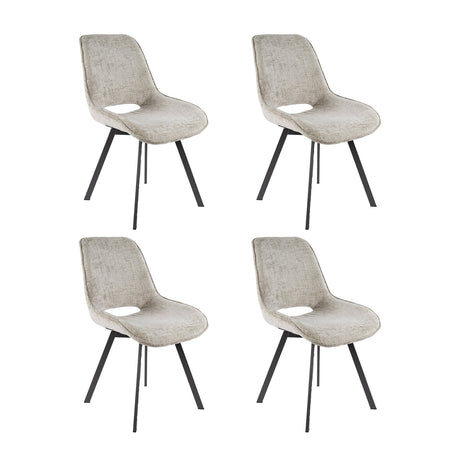 Juego de 4 sillas de comedor Riviera Rich arena giratorias 