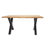 Mesa de comedor revi roble madera x-leg negro